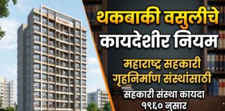 महाराष्ट्रातील सहकारी गृहनिर्माण संस्थांमध्ये सर्वाधिक वाद निर्माण होणाऱ्या विषयांपैकी एक म्हणजे देखभाल शुल्काची थकबाकी. अनेक संस्था नियमित देखभाल, दुरुस्ती, सुरक्षाव्यवस्था, लिफ्ट देखभाल, पाणीपुरवठा, स्वच्छता आणि इतर सामायिक खर्चासाठी सदस्यांकडून मासिक शुल्क आकारतात. मात्र काही सदस्यांकडून शुल्क वेळेवर न भरल्यास संस्थेच्या आर्थिक व्यवस्थेवर परिणाम होतो आणि संपूर्ण संस्थेच्या कारभारात अडचणी निर्माण होऊ लागतात.