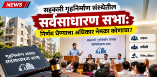 सहकारी गृहनिर्माण संस्थेतील सर्वसाधारण सभा निर्णय घेण्याचा अधिकार नेमका कोणाचा